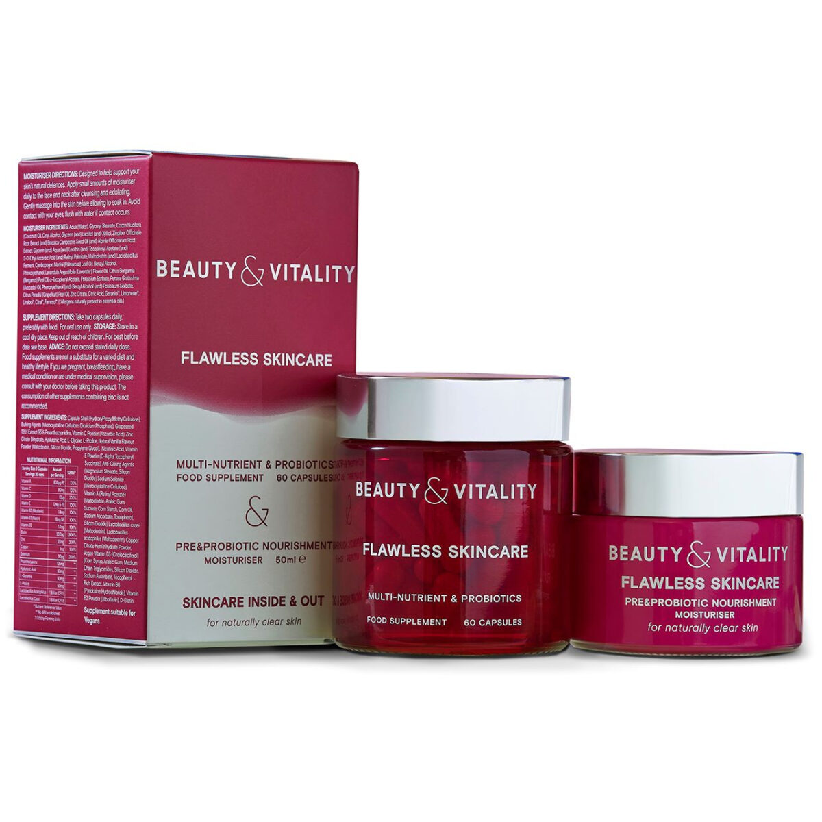 Beauty & Vitality Flawless Skincare Multi-Nutrient & Moisturiser Kit