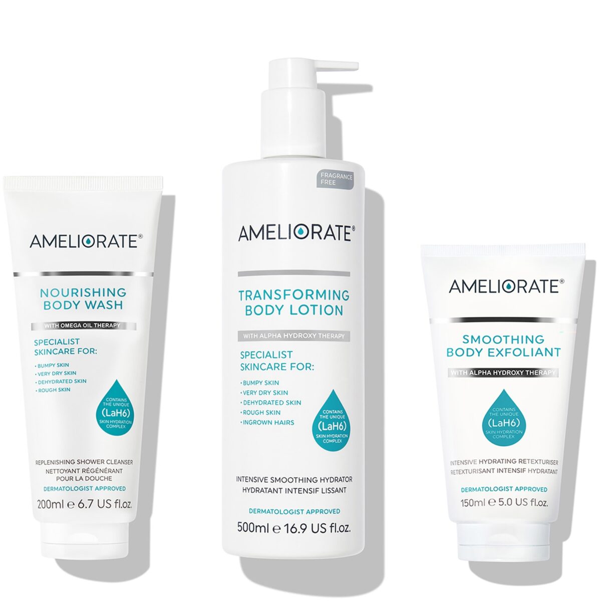 AMELIORATE Smooth Skin Supersize Bundle (Fragrance Free) (Worth £67.00)