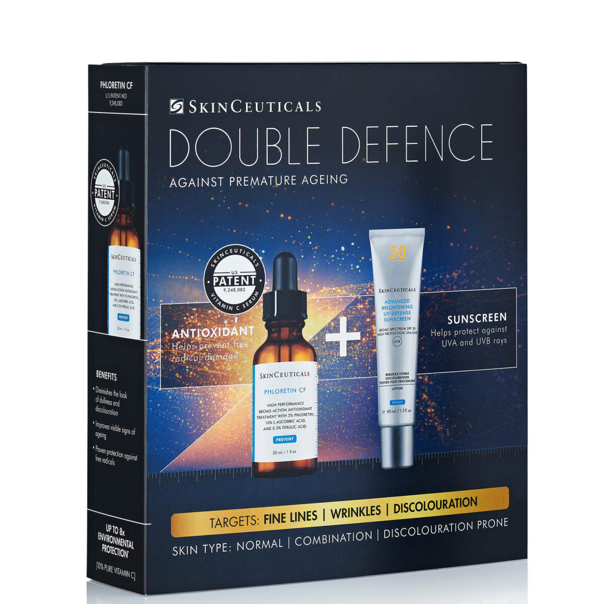 SkinCeuticals Double Defence Phloretin CF Kit for Combination, Discolouration-Prone Skin (Worth £214.00)