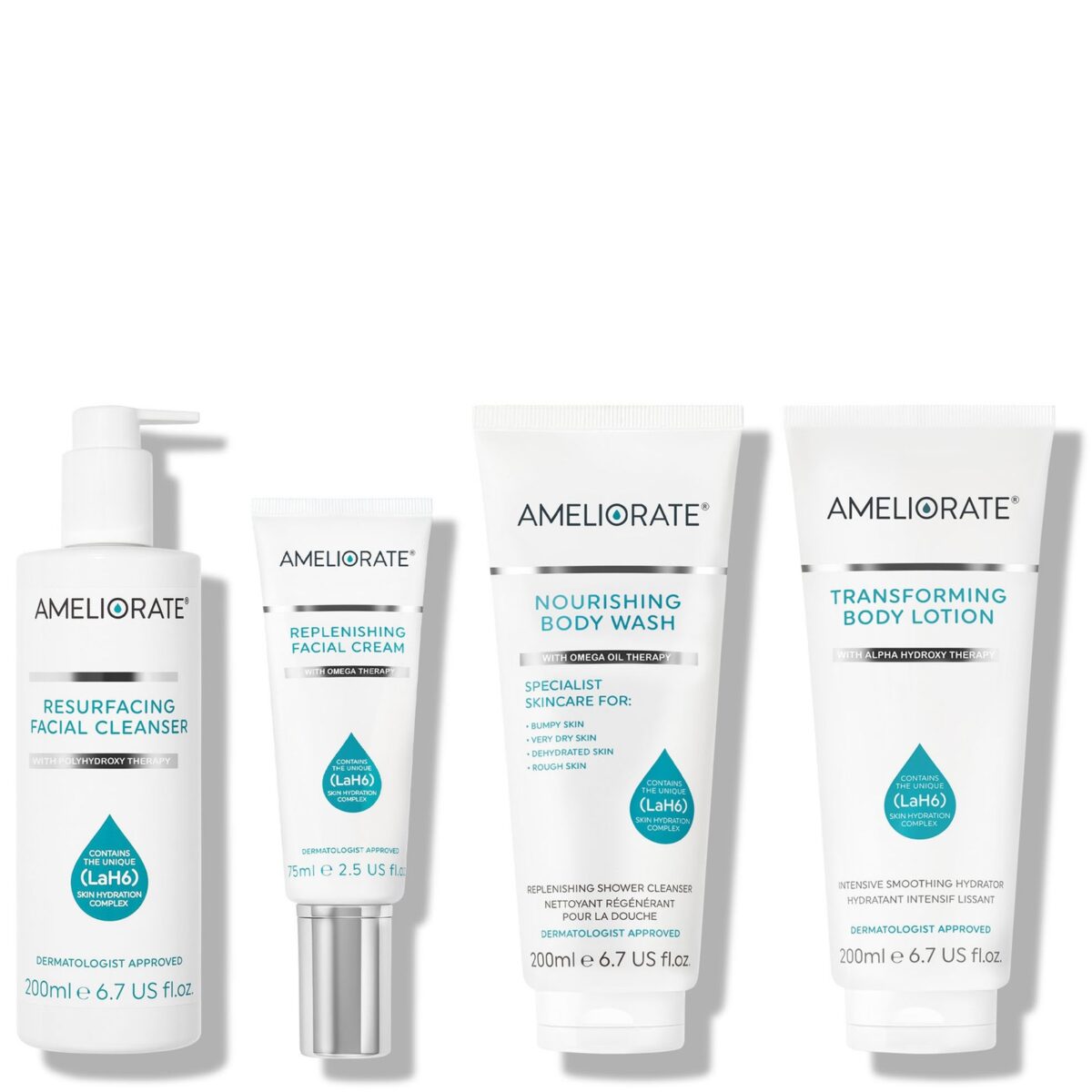 AMELIORATE Face & Body Dry Skin Bundle (Worth £80)