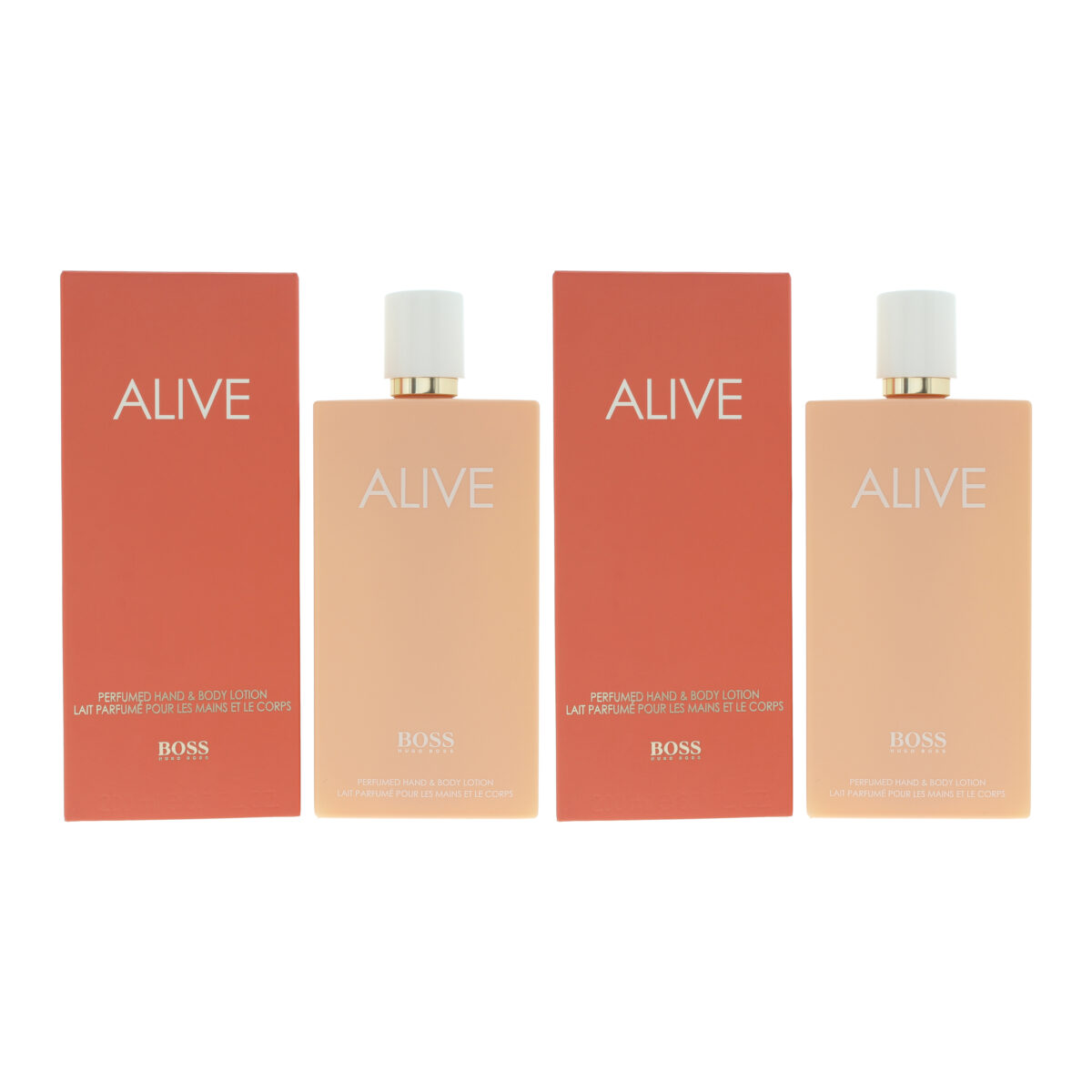 Hugo Boss Womens Alive Body Lotion 200ml x 2 - NA - One Size
