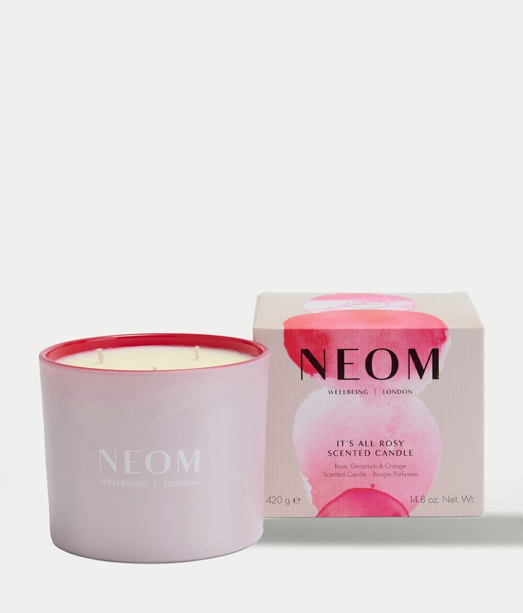 NEOM Wellbeing It's All Rosy 3 Wick Candle 420g - 1SIZE