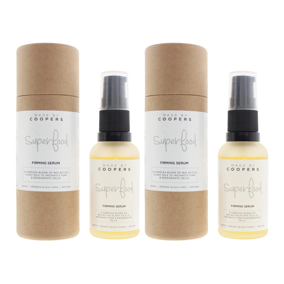 Made By Coopers Womens Superfood Face Firming Serum 30ml x 2 - Black - One Size