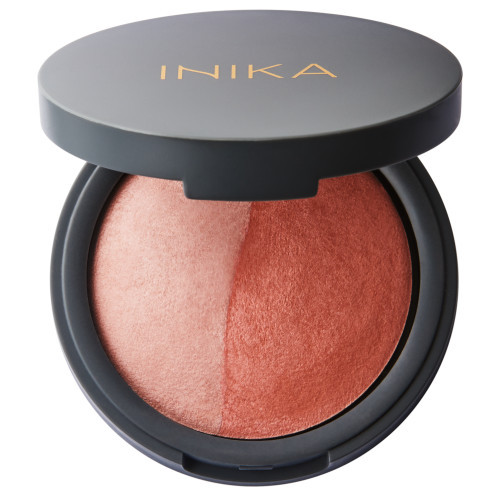 Inika Organic Baked Mineral Blush Duo Burnt Peach