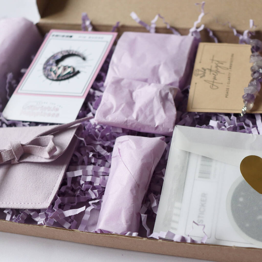 Amethyst Crystal Gift Box - Spiritual Gemstones, Purple