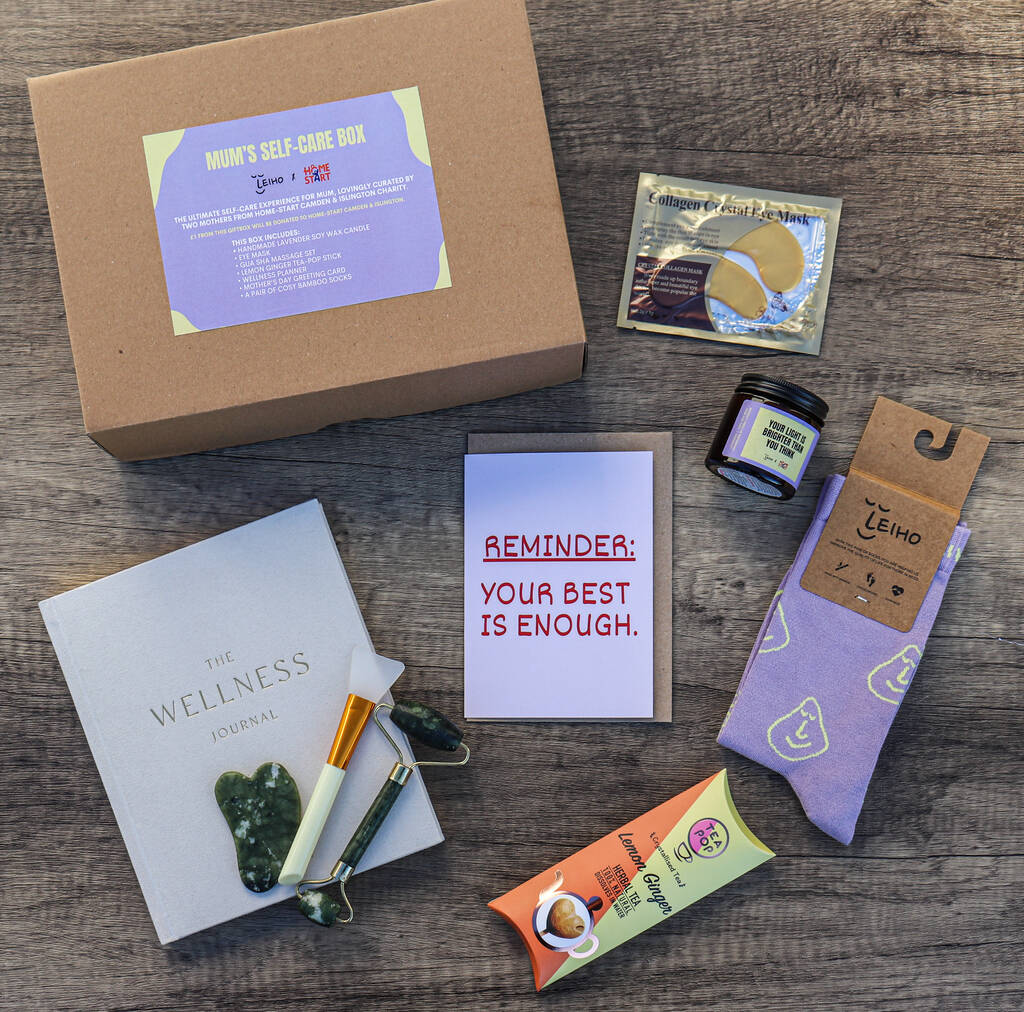 An Impactful Self Care Gift Box For Mum, Purple