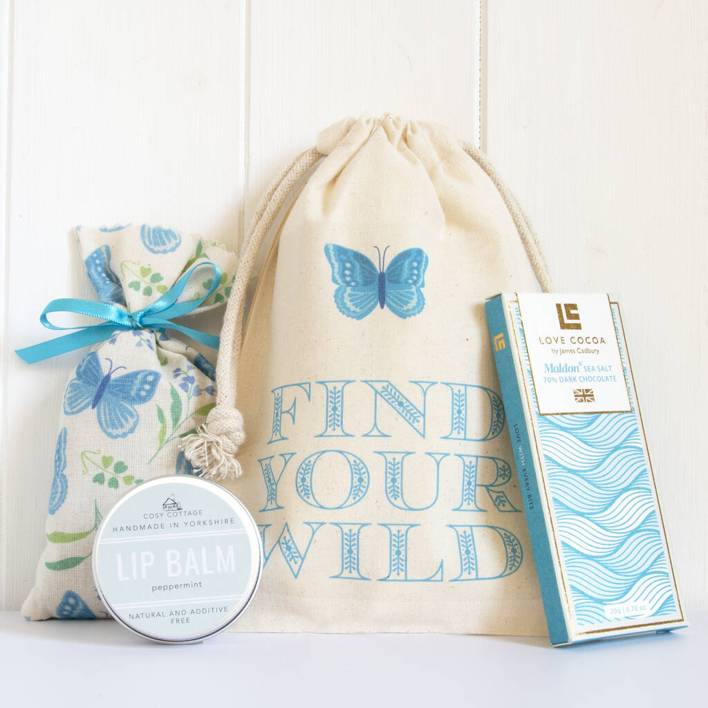 'Find Your Wild' Pamper Gift Bag, Blue