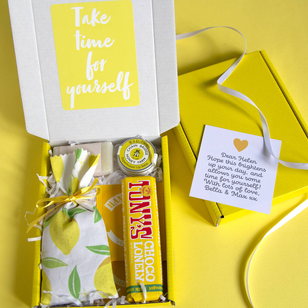 Take Time For Yourself Lemon Letterbox Gift Set, Purple