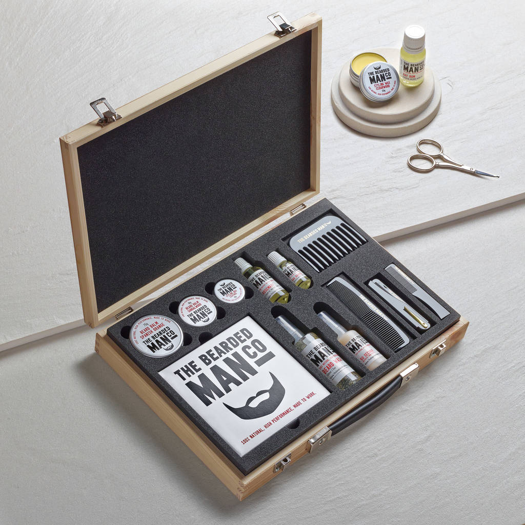 'Master Collection' Wooden Beard Kit, Natural