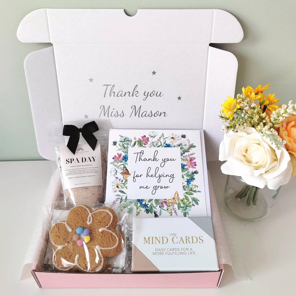 Thank You For Helping Me Grow Teacher Or Nanny Gift Set