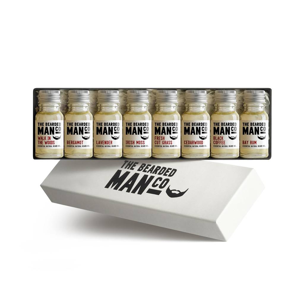 Set Of Eight Beard Oils Luxury Gift Boxed