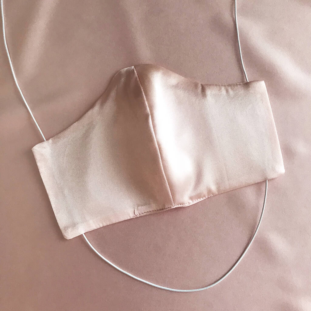 Silk Face Mask With Elastic Ties Multiple Colours