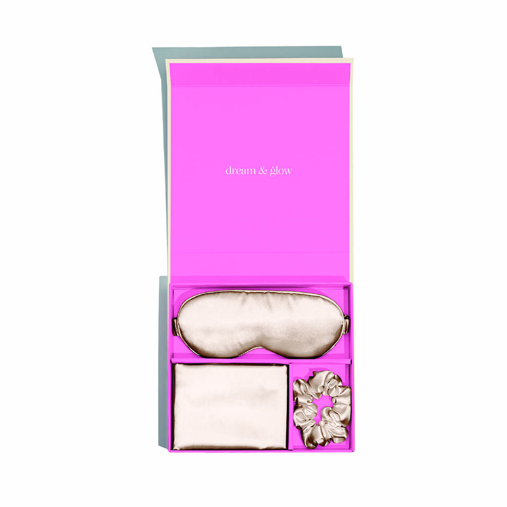 Silver Cloud Caramel Satin Giftset Infused With Silver Ions, Gold