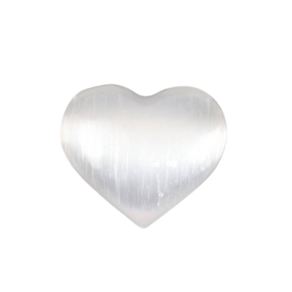 Small Selenite Crystal Heart Gift