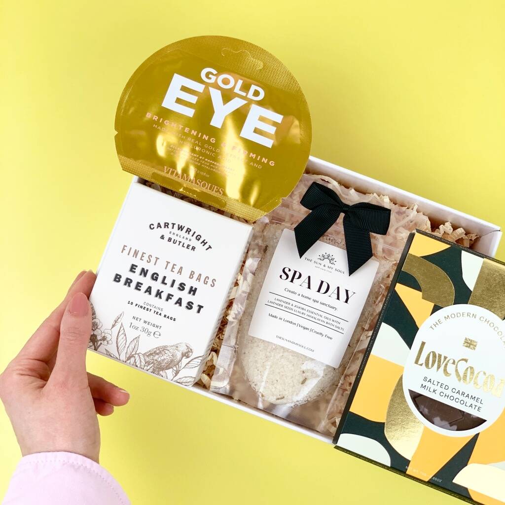Take A Break Uplifting Gift Box Self Care And Relaxation Treats For Her Him Thank You Congratulations Gift, Beige