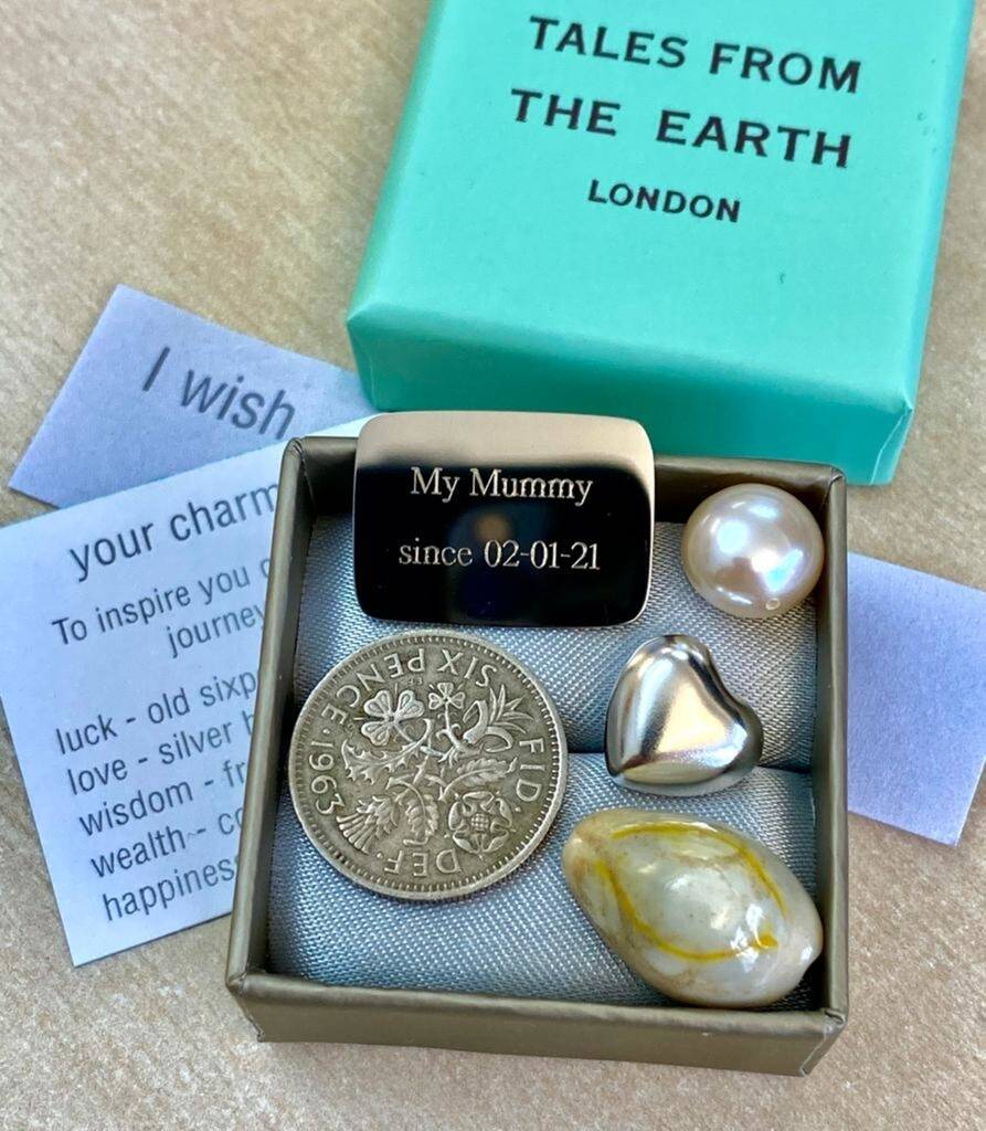 Thank You Gift Box Of Special Thank You Charms Can Be Personalised, Silver