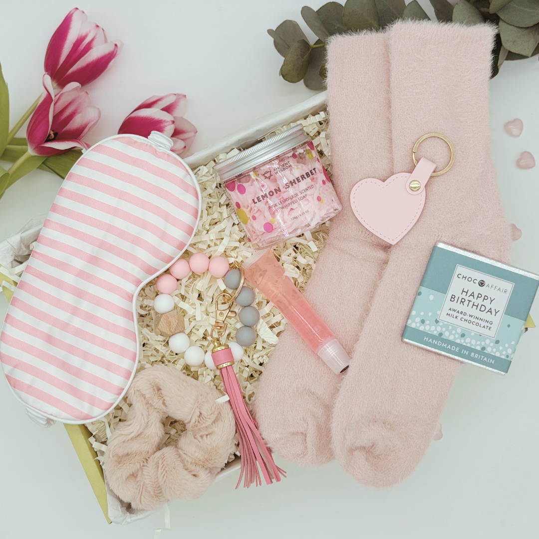 The Pink Satin Luxury Pamper Gift Set, Pink