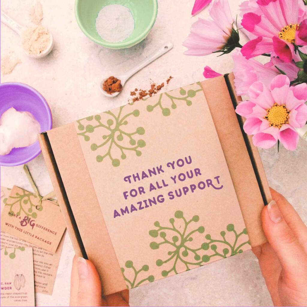 Thank You Organic Vegan Face Mask Letterbox Gift