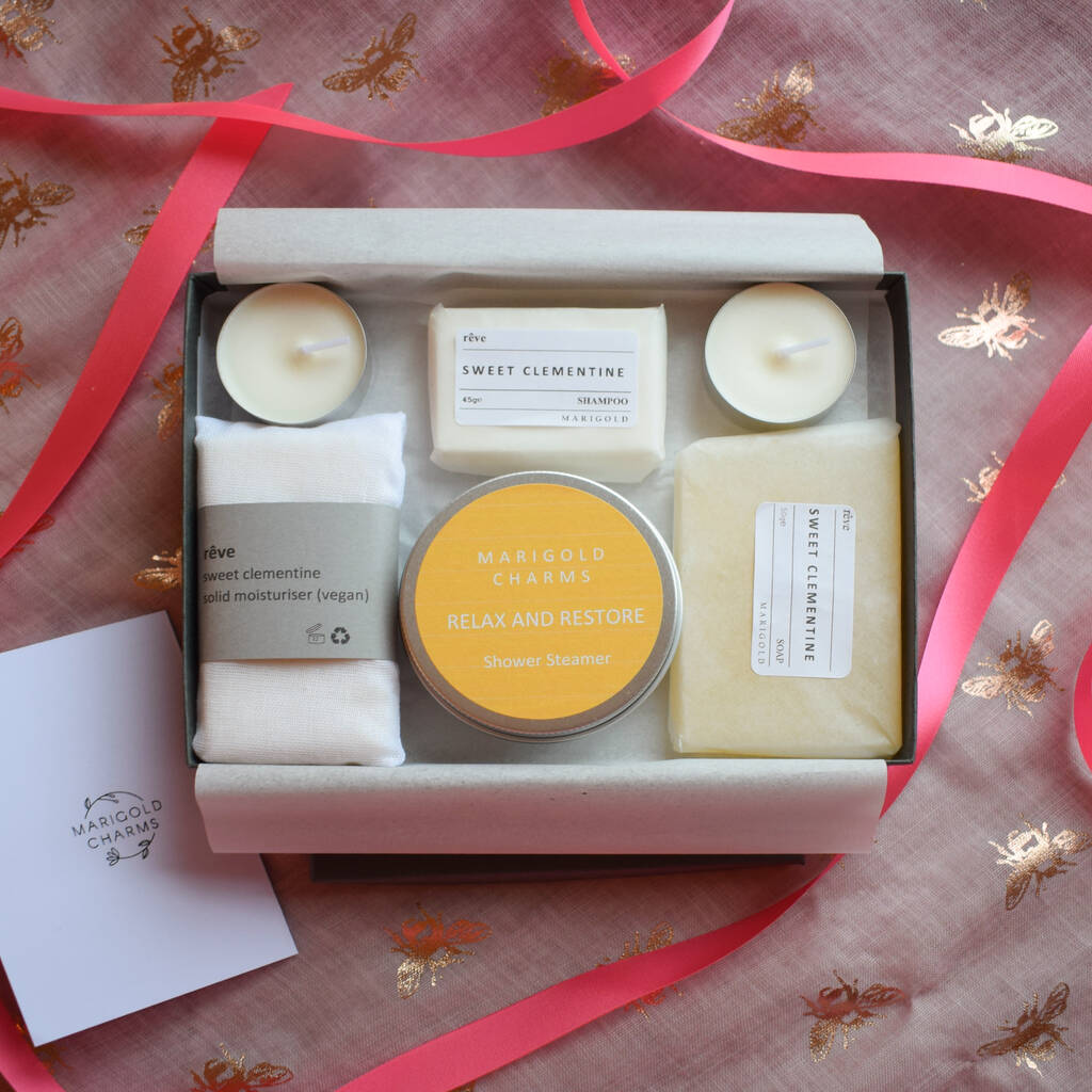 Vegan Organic Wellness Shower Spa Gift Set, Cream