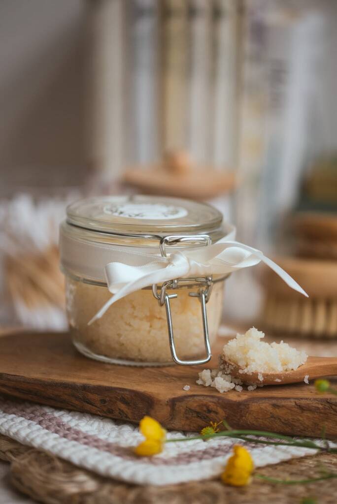 Vegan Vitamin E And Vanilla Salt Scrub