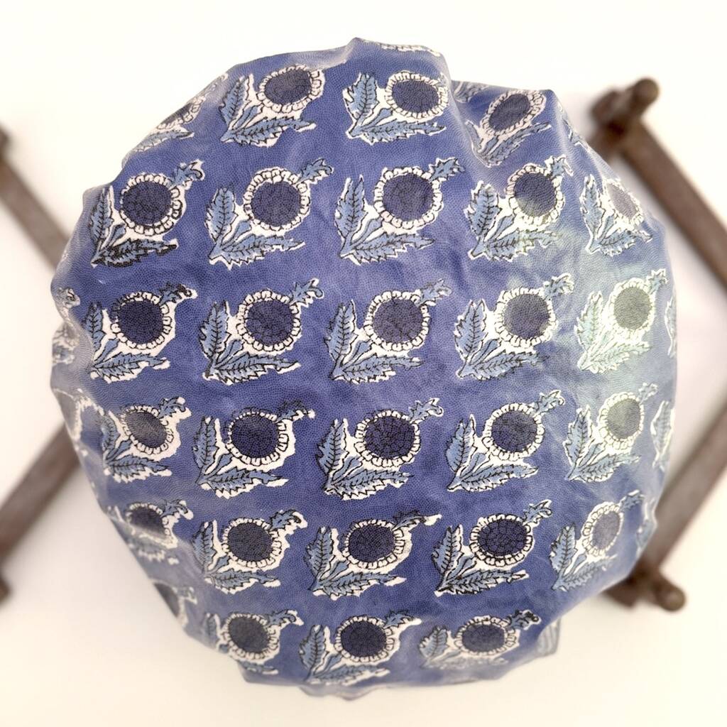 Waterproof Shower Cap In En Provence Print, Blue