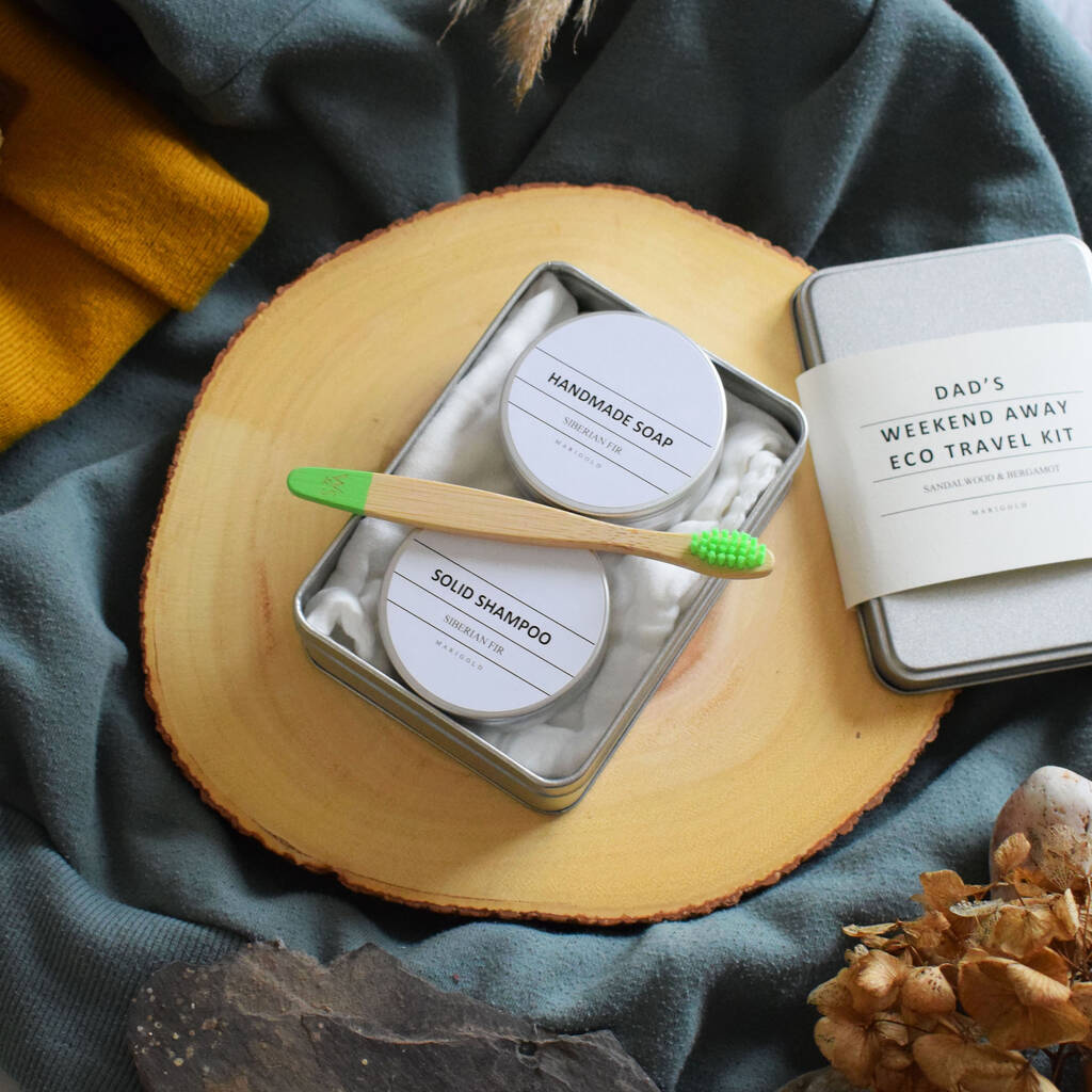 Weekend Away Eco Travel Kit, Cream/Silver
