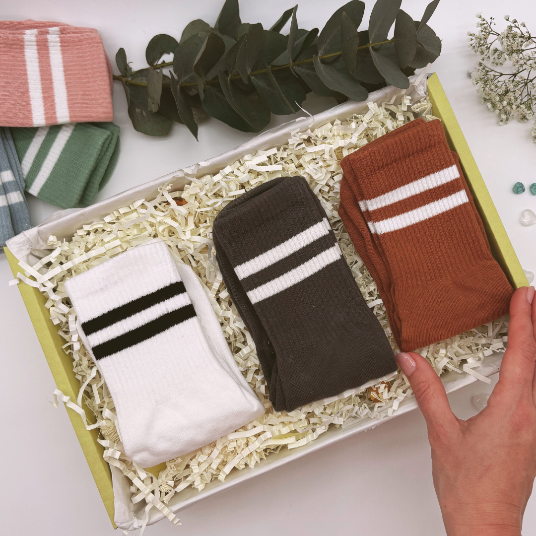 Yoga, Pilates, Lifestyle Grip Socks Letterbox Gift Set Dark