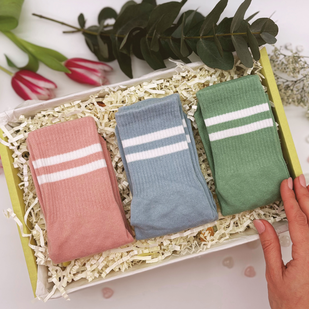 Yoga, Pilates, Lifestyle Grip Socks Letterbox Gift Set Pastels