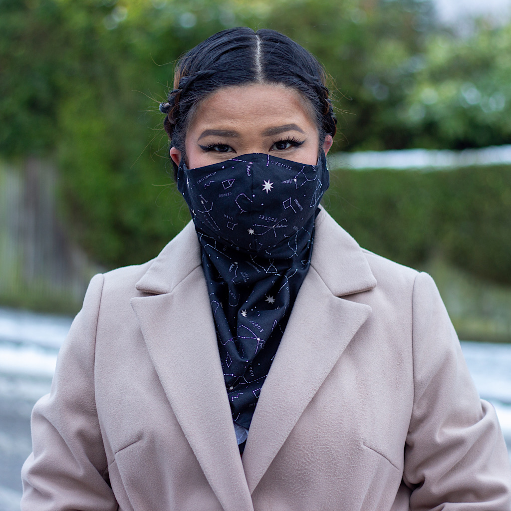 Zodiac Sign Bandanna Style Scarf Face Mask