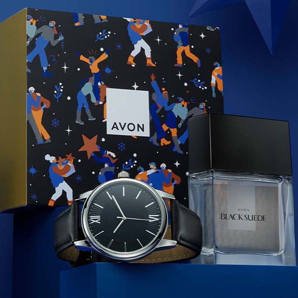 Black Watch & Black Suede Fragrance Gift Set, Black