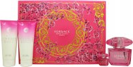 Versace Bright Crystal Absolu Gift Set 90ml EDP + 100ml Body Lotion + 100ml Shower Gel + 5ml EDP