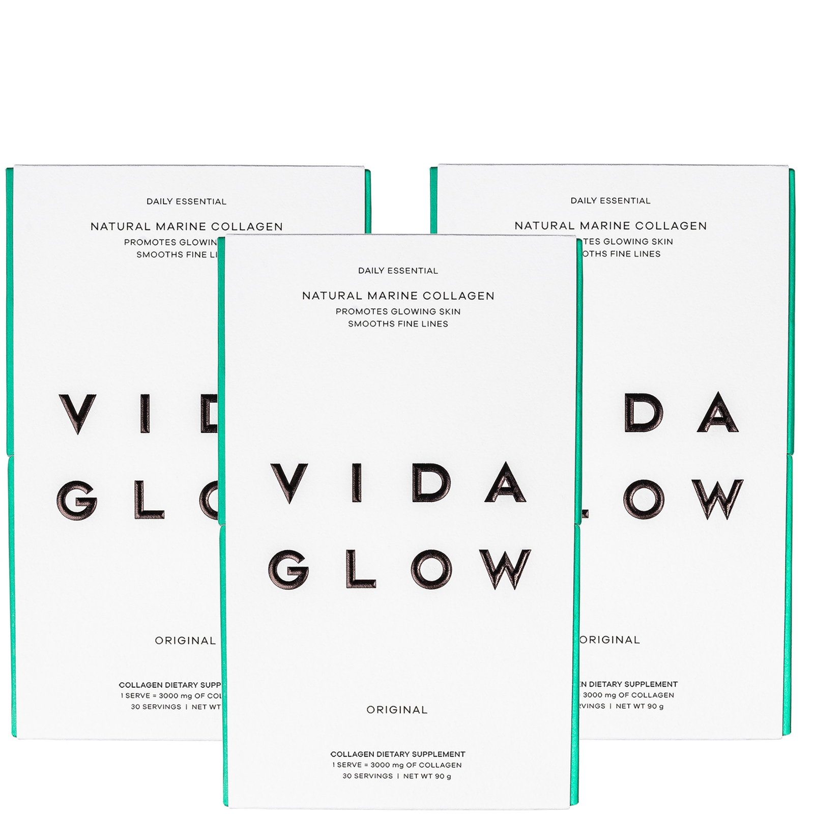 Vida Glow Natural Marine Collagen 3 Month Supply (Worth £117)