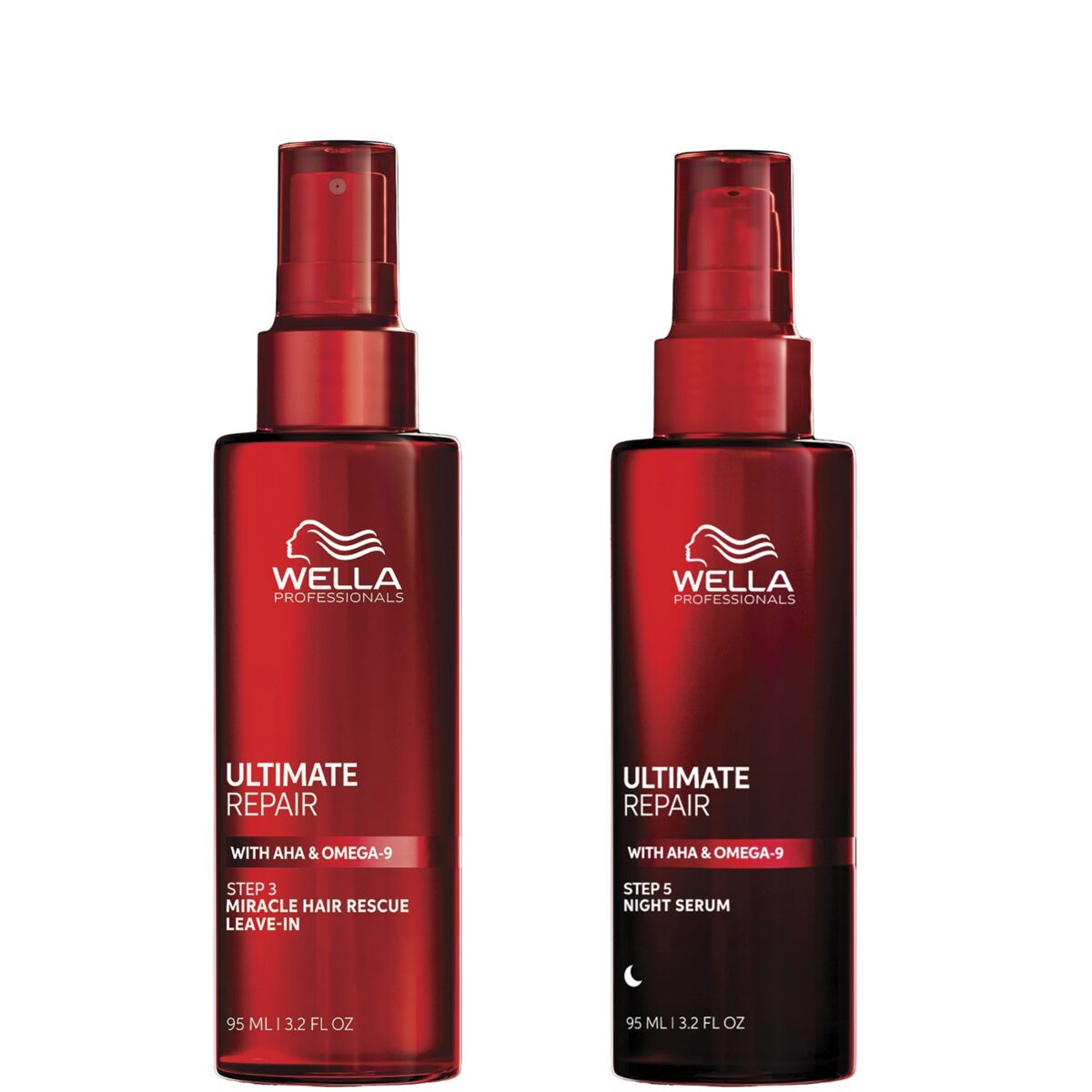 Wella Professionals Ultimate Day and Night Hair Repair Duo - Miracle Hair Rescue and Night Serum  for Damaged Hair 95ml