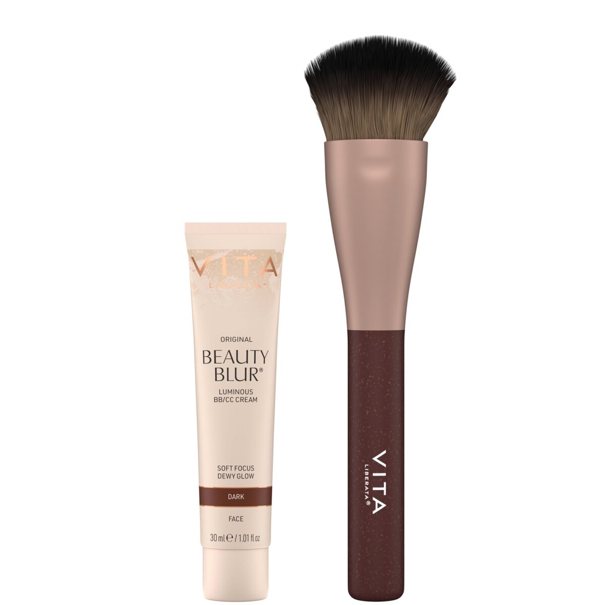 Vita Liberata Beauty Blur & Face Tanning Brush Bundle (Various Shades) - Dark