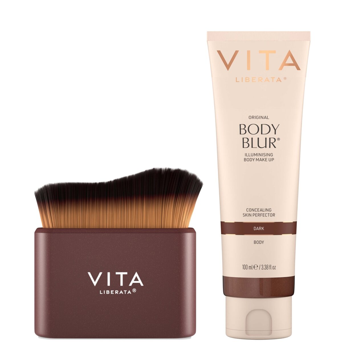 Vita Liberata Body Blur & Body Tanning Brush Bundle (Various Shades) - Dark