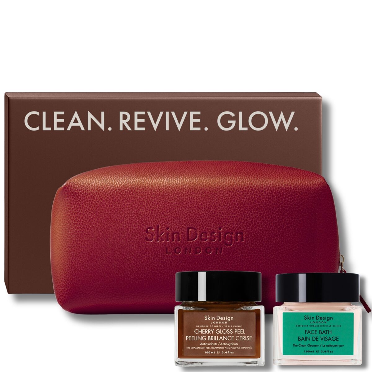 Skin Design London Clean. Revive. Glow Set (Worth £295)