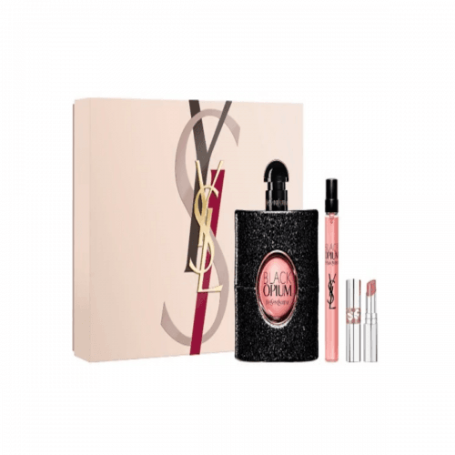 Yves Saint Laurent Black Opium 90ml EDP Spray + 10ml EDP Spray + 1.3G Lipstick Gift Set 2025