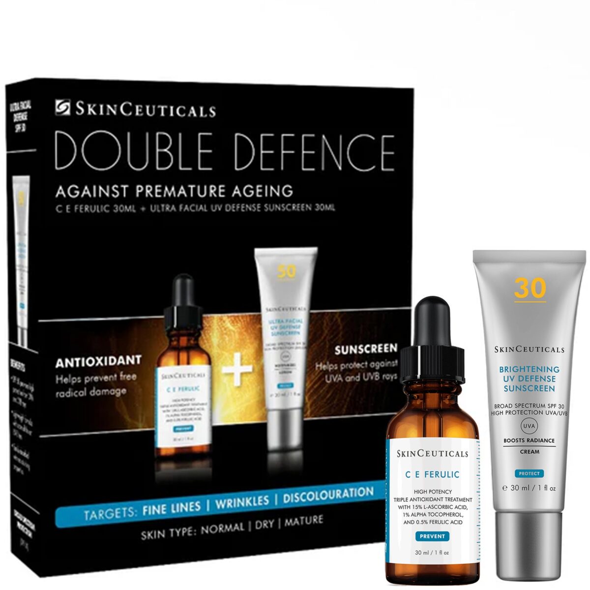 SkinCeuticals Double Defence 2026 C E Ferulic and Advanced Brightening UV Kit (Worth £221)