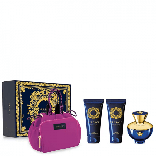 Versace	Dylan Blue Pour Femme 100ml EDT-S + Body Lotion 100ml + Shower Gel 100ml + Pouch