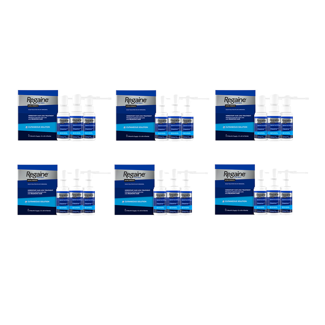 Regaine Extra Strength Hair Loss Solution For Men 3 Months 3 x 60ml Bottles