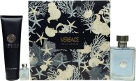 Versace Pour Homme Gift Set 100ml EDT + 150ml Bath and Shower Gel + 5ml EDT
