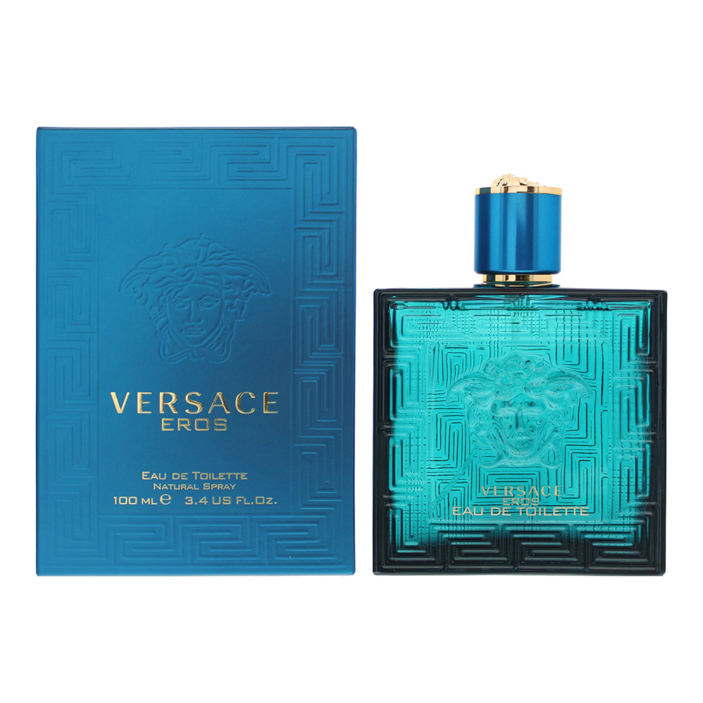 Versace Mens Eros Eau de Toilette 100ml Spray For Him - Apple - One Size