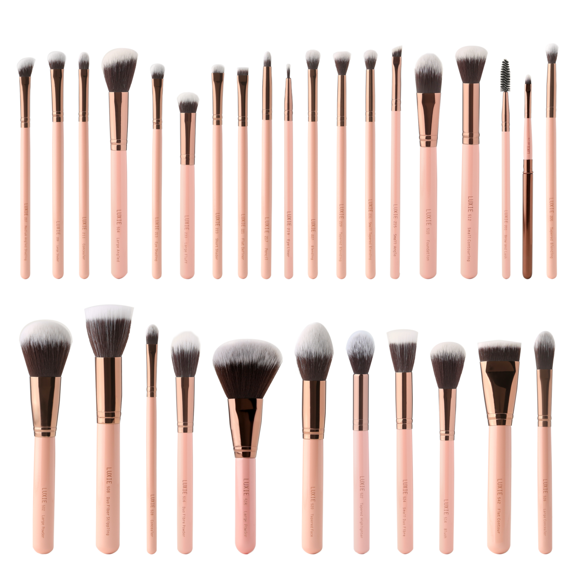 Luxie Unisex 30 Piece Rose Gold Brush Set - One Size