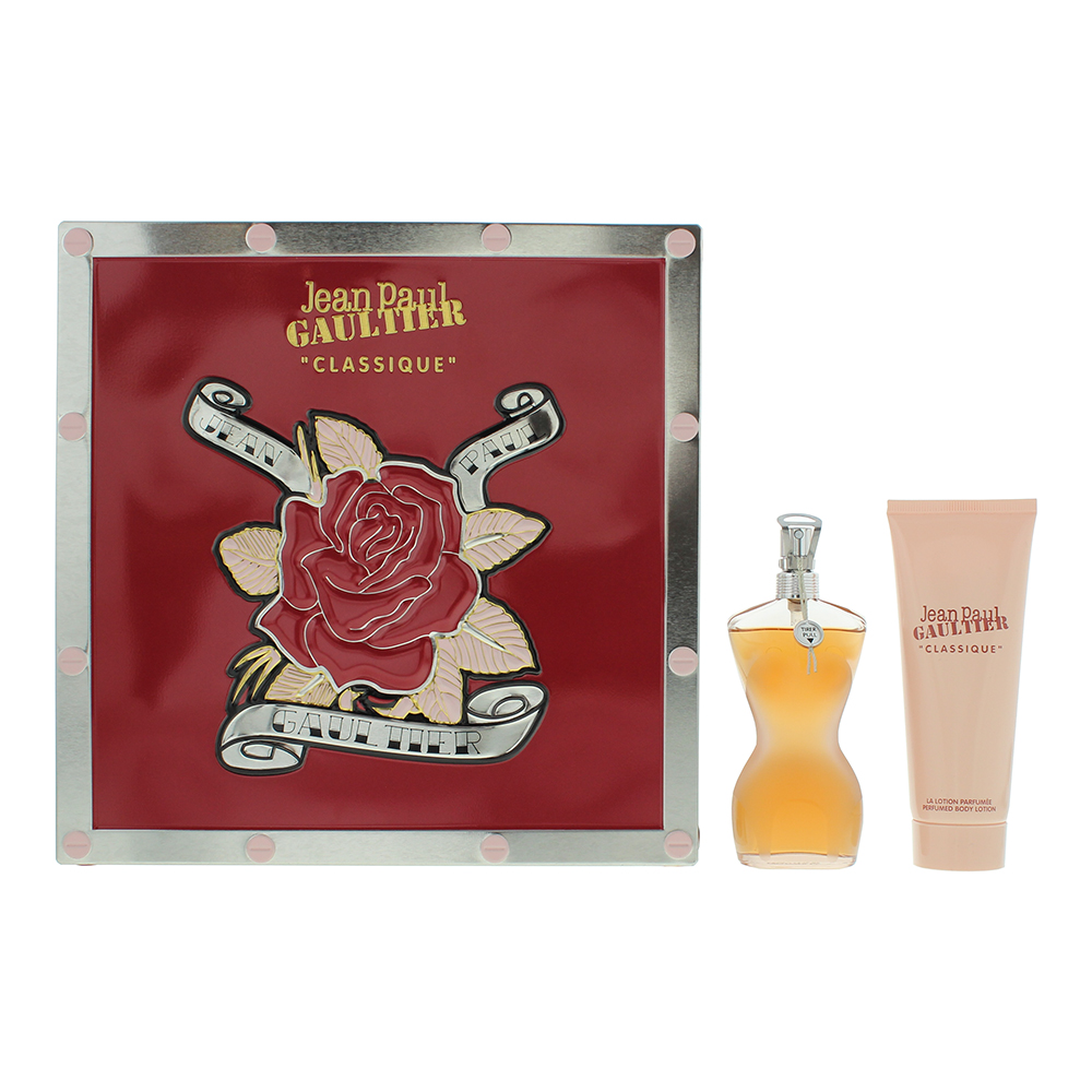 Jean Paul Gaultier Mens Classique Eau De Toilette 50ml + Body Lotion 75ml Gift Set - Orange - One Size