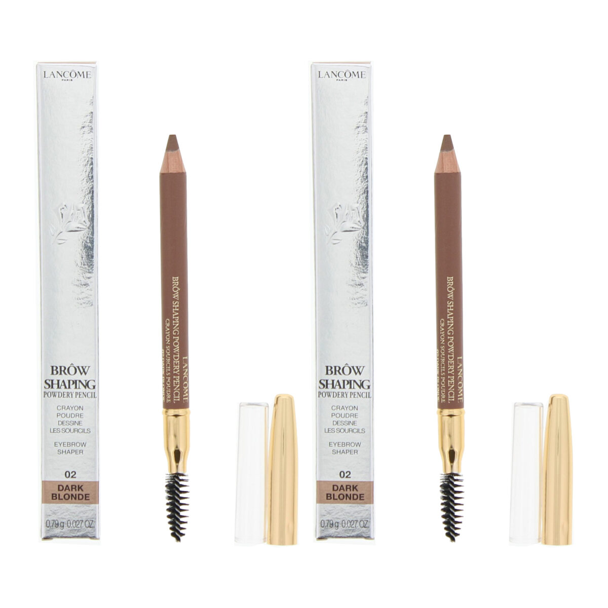 Lancome Womens Brow Shaping 02 Dark Blonde Eyebrow Shaper 0.79g x 2 - NA - One Size