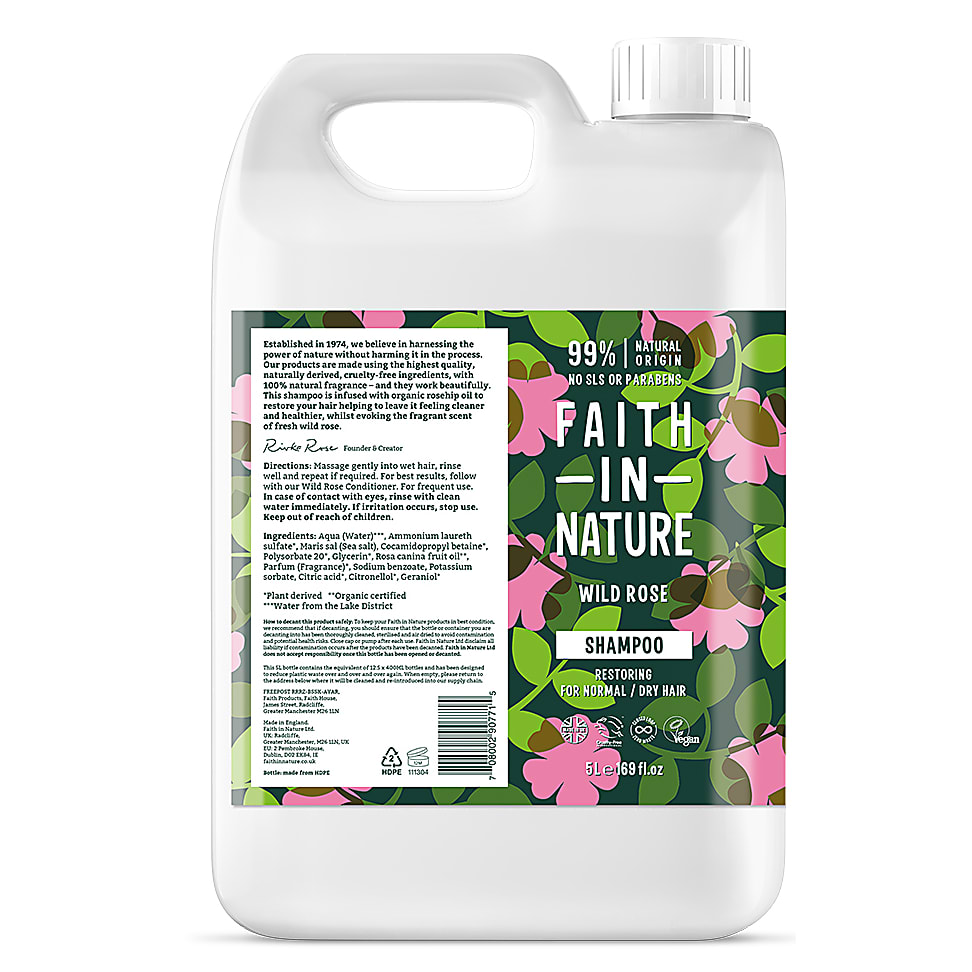 Faith in Nature Wild Rose Shampoo - 5L