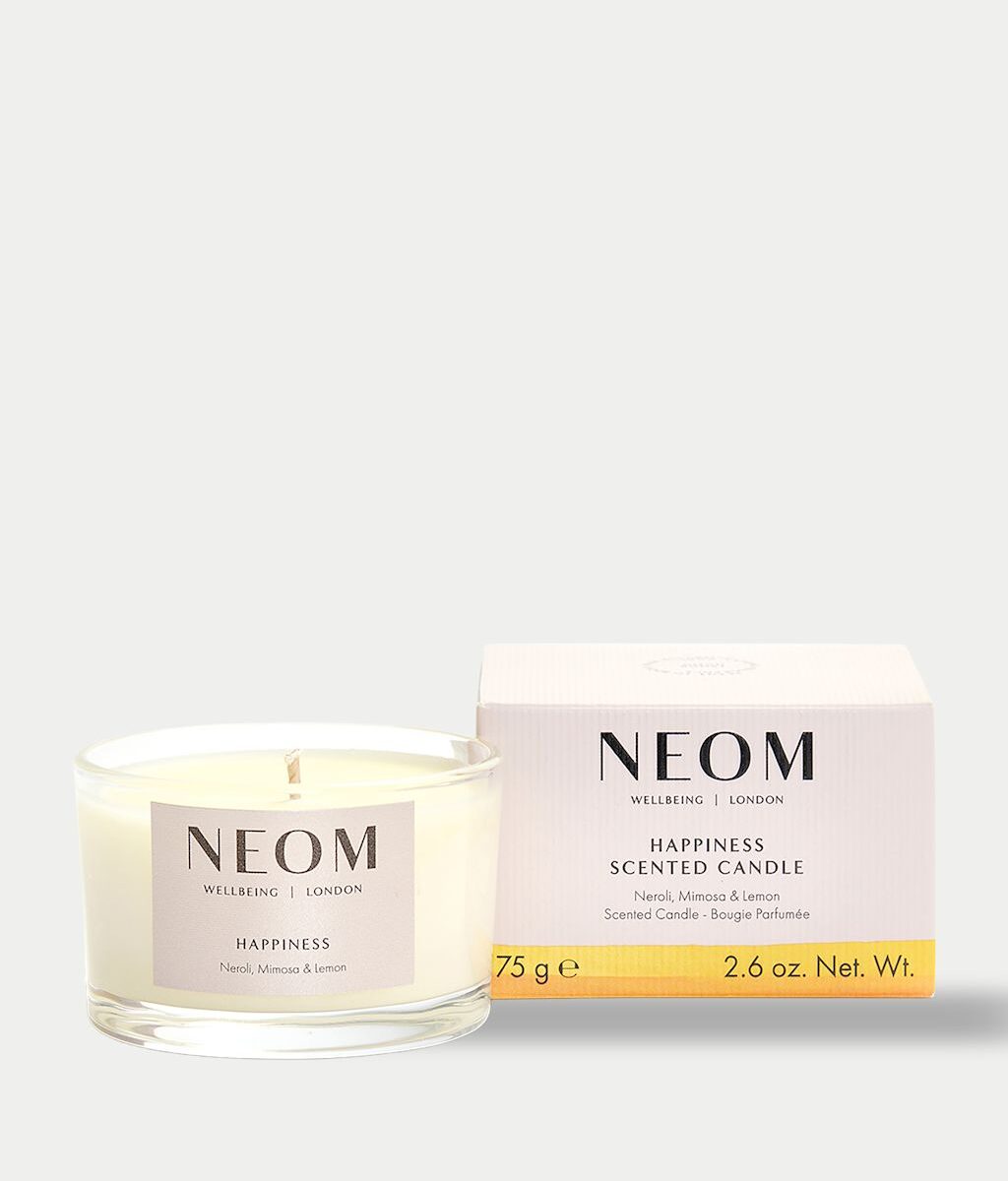 NEOM Wellbeing Happiness Travel Candle 75 g
