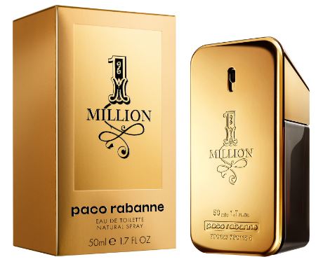 Paco Rabanne Mens 1 MILLION HOMME EDT SPRAY 50ML - Rose Leather - One Size