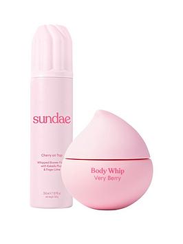 Sundae Very Berry Whipped Moisturiser & Cherry Whipped Shower Foam Duo