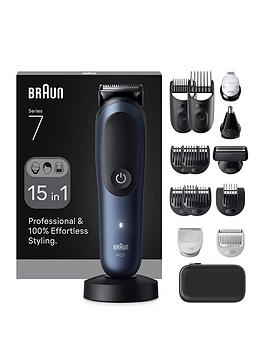 Braun All-In-One Series 7, 15In1 Grooming Kit, Problade, Autosense, Aio7580 - Blue